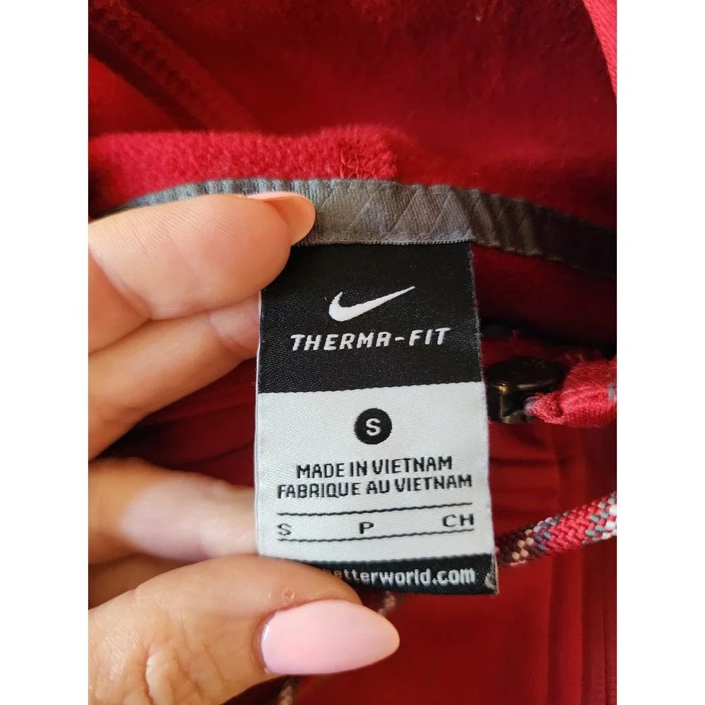 Nike Arkansas Razorbacks Therma-FIT Full Zip Hoodie Mens Small‎ Red